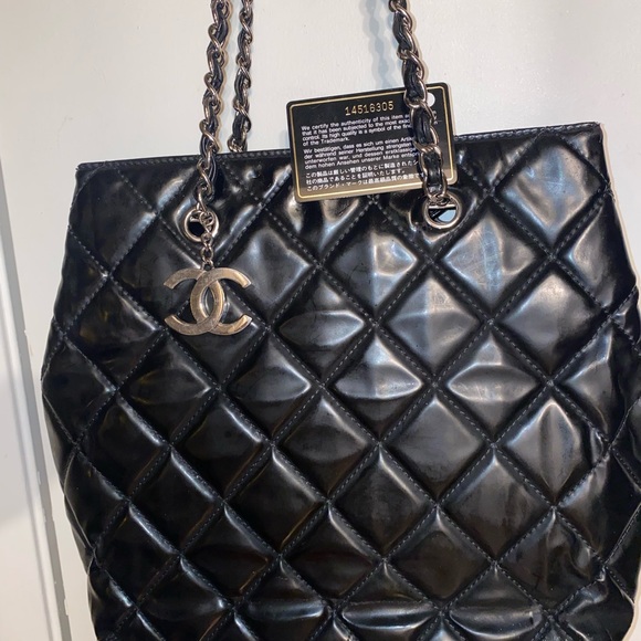 100%♥️😻Authentic CHANEL Enamel Shoulder Bas - Picture 3 of 14